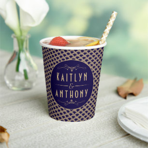 Vintage Hochzeitskollektion Art Déco Gatsby von 19 Pappbecher