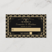 Vintage Hochzeitskollektion Art Déco Gatsby von 19 Platzkarte (Vorderseite)