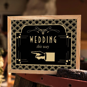 Vintage Hochzeitskollektion Art Déco Gatsby von 19 Poster