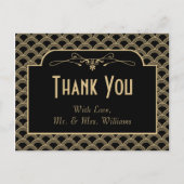 Vintage Hochzeitskollektion Art Déco Gatsby von 19 Postkarte (Vorderseite)