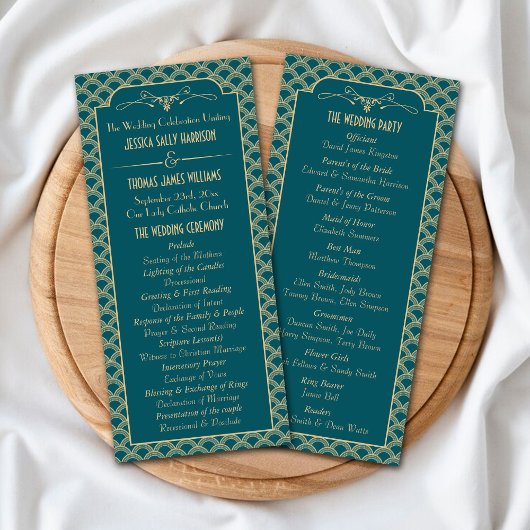 Vintage Hochzeitskollektion Art Déco Gatsby von 19 Programm