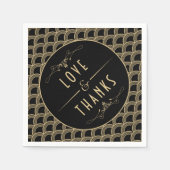 Vintage Hochzeitskollektion Art Déco Gatsby von 19 Serviette (Vorderseite)