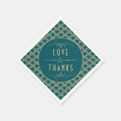 Vintage Hochzeitskollektion Art Déco Gatsby von 19 Serviette (Ecke)