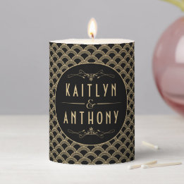 Vintage Hochzeitskollektion Art Déco Gatsby von 19 Stumpenkerze