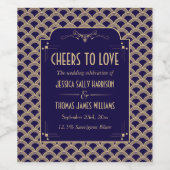 Vintage Hochzeitskollektion Art Déco Gatsby von 19 Weinetikett (Einzelnes Label)