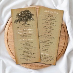 Vintage Hochzeitskollektion aus Altem Eichenbaum - Werbekarte