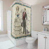 Vintage Hochzeitskunst von 1844 Duschvorhang (Beispiel)