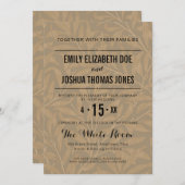 Vintage Hochzeitskunst von 1844 Einladung (Vorne/Hinten)