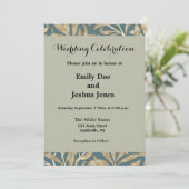 Vintage Hochzeitskunst von 1844 Einladung (Stehend Vorderseite)