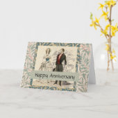 Vintage Hochzeitskunst von 1844 Karte (Gelbe Blume)