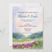 Vintage Hochzeitslandschaft Einladung (Vorderseite)