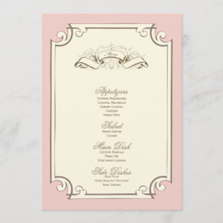 {vintage} Hochzeitsmenü Menükarte