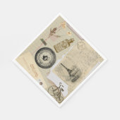 Vintage Hochzeitspapiere Servietten (Ecke)
