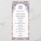 Vintage-Hochzeitsprogramm Elfenbein, Pflaume & Gol Programm (Rückseite)