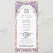 Vintage-Hochzeitsprogramm Elfenbein, Pflaume & Gol Programm (Vorderseite)