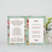 Vintage-Hochzeitsprogramm im botanischen Garten mi (Stehend Vorderseite)
