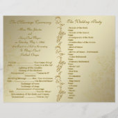 Vintage Hochzeitsprogramme (Rückseite)