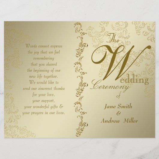 Vintage Hochzeitsprogramme (Vorderseite)