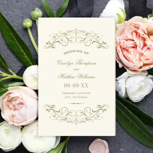 Vintage Hochzeitsprogramme für die ElfenbeinAntiqu