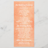 Vintage Hochzeitsprogramme für Gold und Pfirsich Programm (Rückseite)