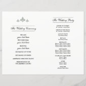 Vintage Hochzeitsprogramme für Ornamente (Rückseite)