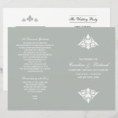 Vintage Hochzeitsprogramme für Ornamente (Vorne/Hinten)