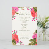 Vintage Hochzeitsprogramme im Gartenstil (Stehend Vorderseite)