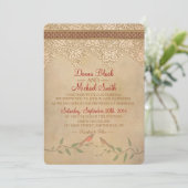 Vintage Hochzeitsreise Einladung (Stehend Vorderseite)