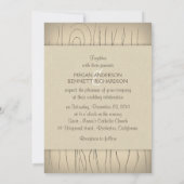 Vintage Hochzeitsreise mit Schnittholz Einladung (Rückseite)