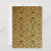 Vintage Hochzeitsreise mit schwarzem Golddampfer Einladung (Rückseite)