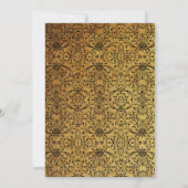 Vintage Hochzeitsreise mit schwarzem Golddampfer Einladung (Rückseite)