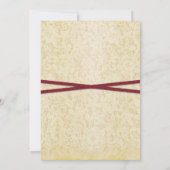Vintage Hochzeitsreise und Einladung mit Rotem Rib (Rückseite)