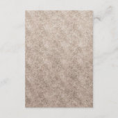 Vintage Hochzeitsrichtung Cherish Oval Begleitkarte (Rückseite)