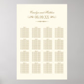 Vintage Hochzeitssitze im antiken Elfenbein Poster (Vorne)