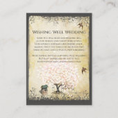 Vintage Hochzeitsstimmung im Herzen des rosa Baume Begleitkarte (Vorderseite)