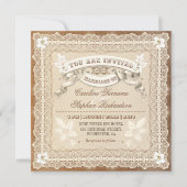 Vintage Hochzeitsstipps Einladung (Vorderseite)