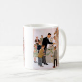 Vintage Hochzeitstorte anschneiden Kaffeetasse (VorderseiteRechts)