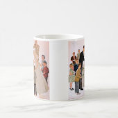 Vintage Hochzeitstorte anschneiden Kaffeetasse (Mittel)