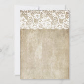 Vintage Hochzeitsveranstaltung Einladung (Rückseite)