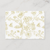 Vintage Hochzeitswohnungen in Gold Begleitkarte (Rückseite)