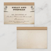 Vintage Hochzeitszertifikate Begleitkarte (Vorne/Hinten)