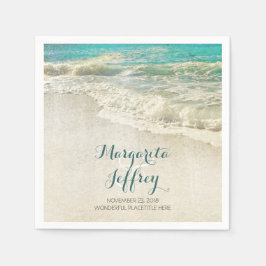 Vintage Hochzeitszettel Serviette