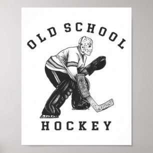 Vintage-Hockey-Größe ehemalige Torhüter Torhüter-L Poster
