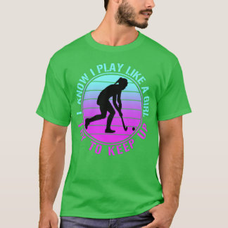 Vintage Hockey Mädchen Mädchen T-Shirt