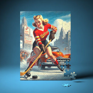Vintage-Hockeygirl Puzzle