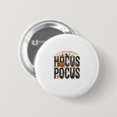 Vintage-Hocus-Pocus-Halloween-Kürbis-Shirt-Design Button (Vorne & Hinten)