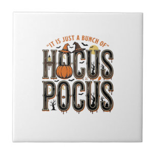 Vintage-Hocus-Pocus-Halloween-Kürbis-Shirt-Design Fliese