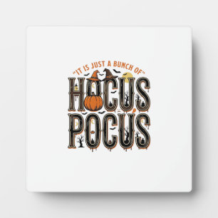 Vintage-Hocus-Pocus-Halloween-Kürbis-Shirt-Design Fotoplatte