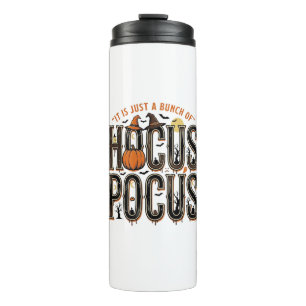 Vintage-Hocus-Pocus-Halloween-Kürbis-Shirt-Design Thermosbecher