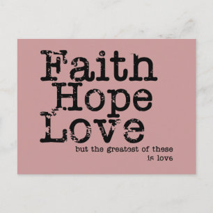 Vintage Hoffnung Liebe Postkarte